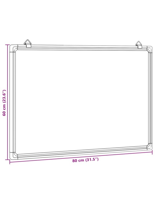 Magnetická tabule 80 x 60 x 1,7 cm hliník