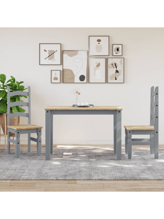 Jídelní stůl Panama šedý 117 x 60 x 75 cm masivní borové dřevo