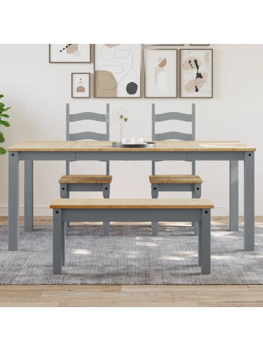 Jídelní stůl panama šedý 180 x 90 x 75 cm masivní borové dřevo