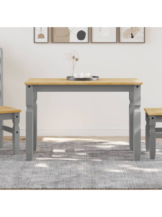 Jídelní stůl Corona šedý 112 x 60 x 75 cm masivní borové dřevo