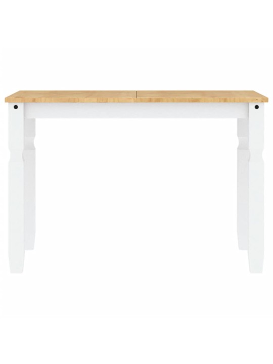 Jídelní stůl Corona bílý 112 x 60 x 75 cm masivní borové dřevo