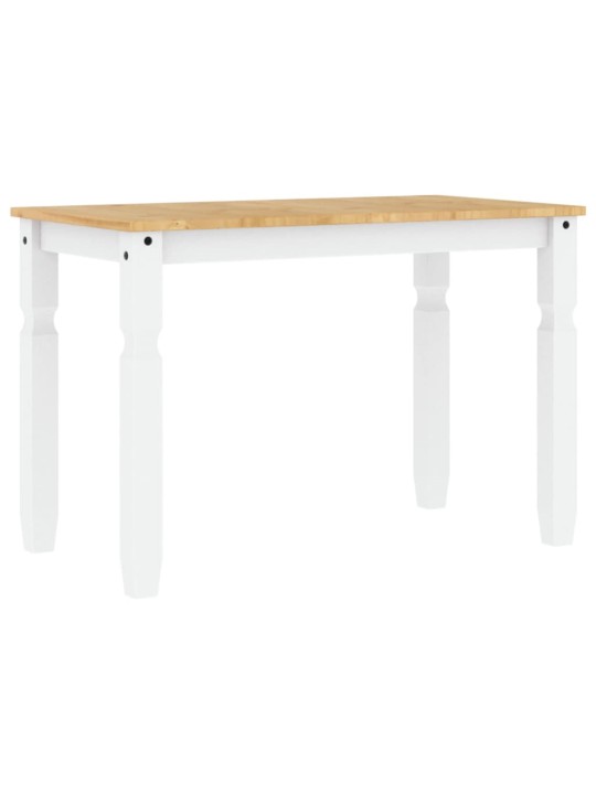 Jídelní stůl Corona bílý 112 x 60 x 75 cm masivní borové dřevo
