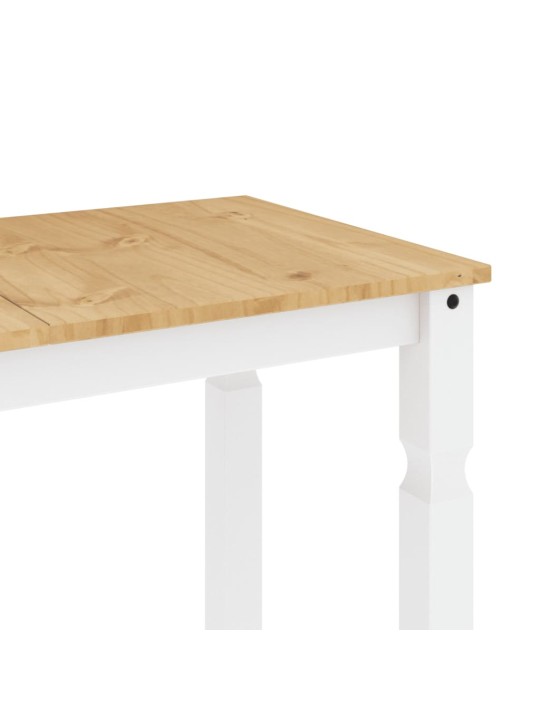 Jídelní stůl Corona bílý 112 x 60 x 75 cm masivní borové dřevo