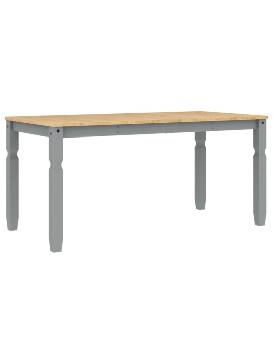 Jídelní stůl Corona šedý 160 x 80 x 75 cm masivní borové dřevo