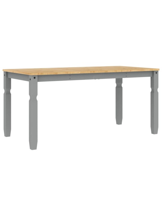 Jídelní stůl Corona šedý 160 x 80 x 75 cm masivní borové dřevo