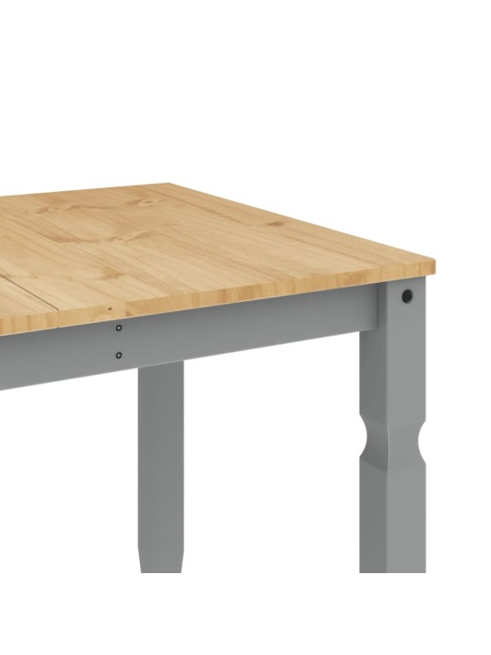 Jídelní stůl Corona šedý 160 x 80 x 75 cm masivní borové dřevo