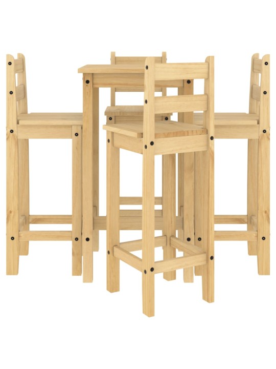 5dílný barový set masivní borové dřevo