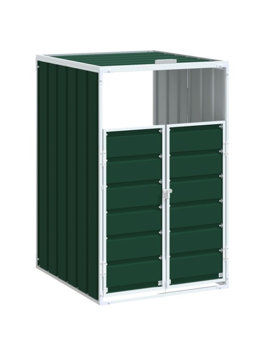Box na 1 popelnici zelený 72 x 81 x 115 cm ocel