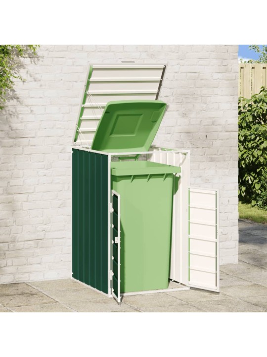 Box na 1 popelnici zelený 72 x 81 x 115 cm ocel