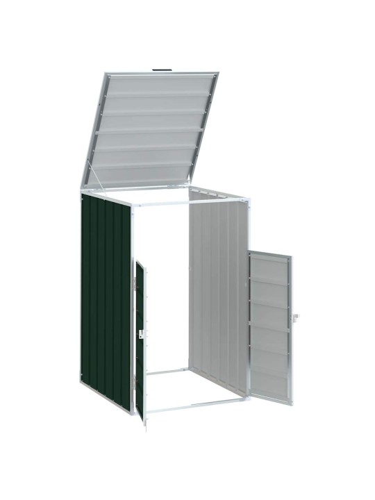 Box na 1 popelnici zelený 72 x 81 x 115 cm ocel