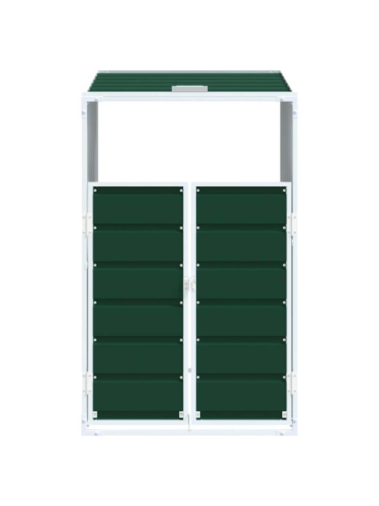 Box na 1 popelnici zelený 72 x 81 x 115 cm ocel