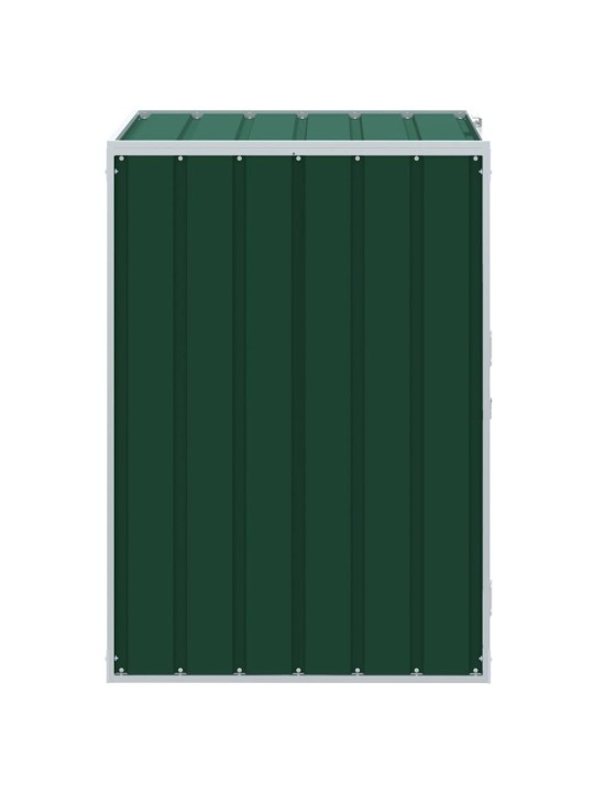 Box na 1 popelnici zelený 72 x 81 x 115 cm ocel