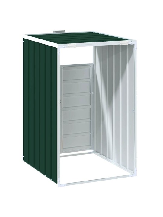Box na 1 popelnici zelený 72 x 81 x 115 cm ocel