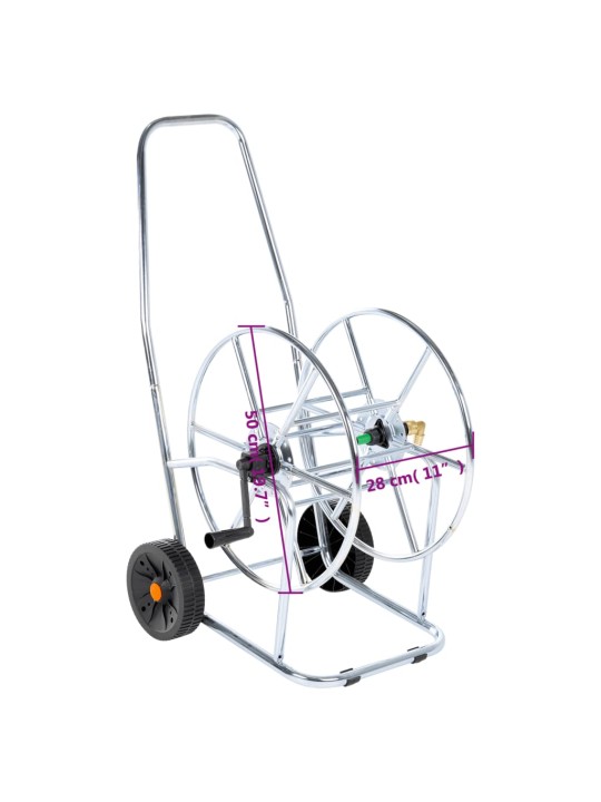 Vozík s hadicovým navijákem pro 80 m 3/4" hadice ocel