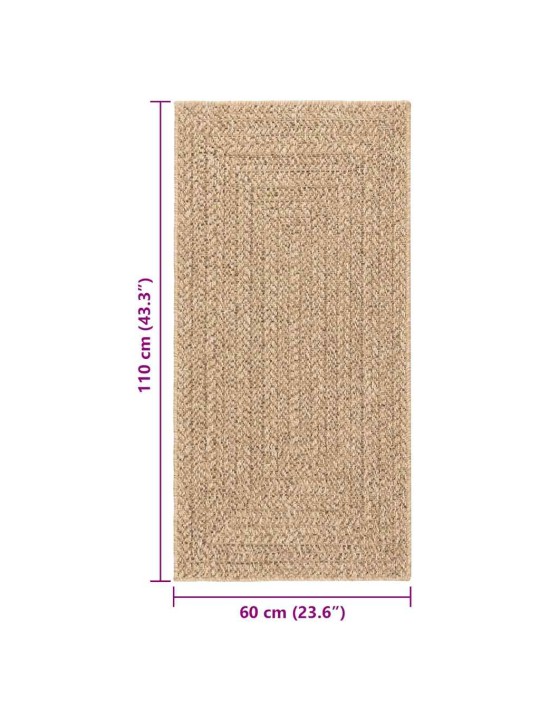 Koberec zizur 60 x 110 cm jutový vzhled interiér i exteriér