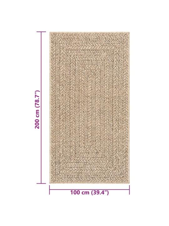 Koberec ZIZUR 100 x 200 cm jutový vzhled interiér i exteriér