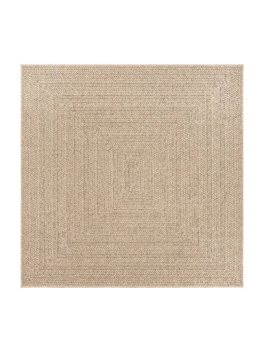 Koberec ZIZUR 120 x 120 cm jutový vzhled interiér i exteriér