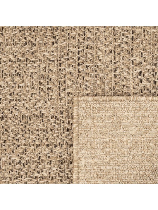 Koberec ZIZUR 200 x 200 cm jutový vzhled interiér i exteriér