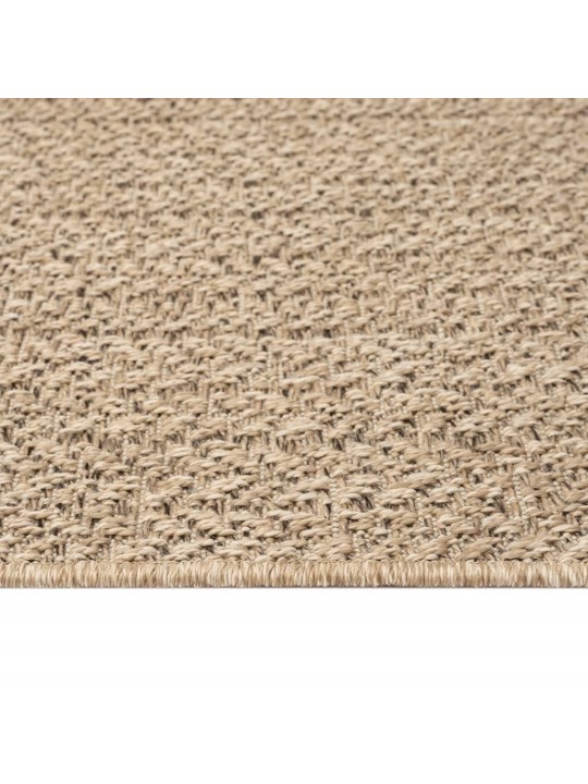 Koberec ZIZUR 240 x 240 cm jutový vzhled interiér i exteriér