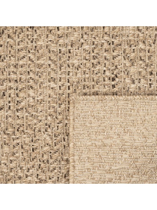 Koberec ZIZUR 120 x 120 cm jutový vzhled interiér i exteriér