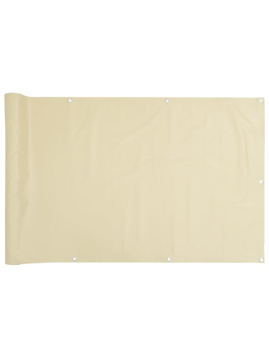 Balkonová zástěna krémová 400 x 90 cm PVC