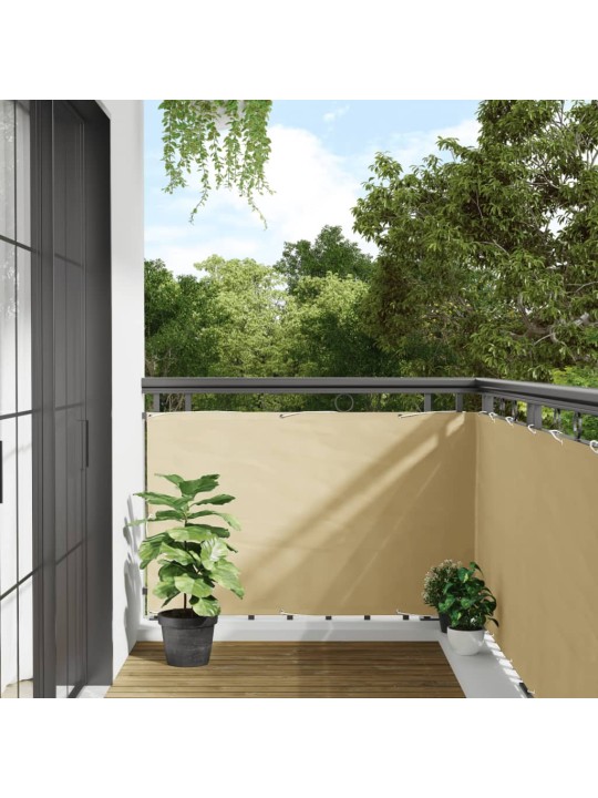 Balkonová zástěna krémová 400 x 90 cm PVC