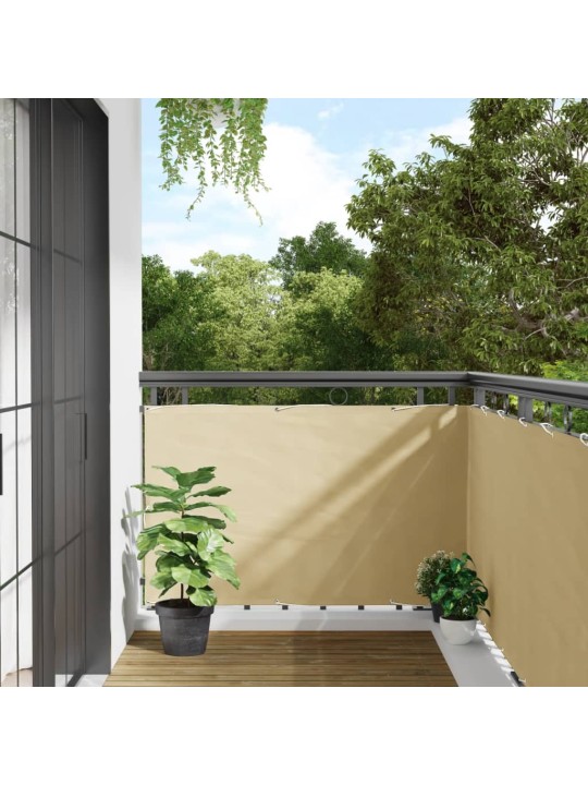 Balkonová zástěna krémová 500 x 90 cm PVC