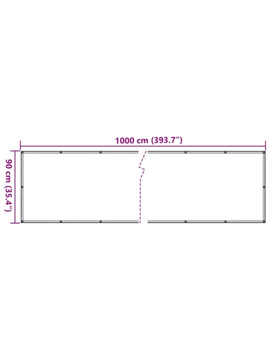 Balkonová zástěna krémová 1 000 x 90 cm pvc