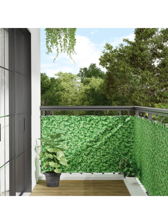 Balkonová zástěna rostlinný vzhled zelená 600 x 90 cm PVC
