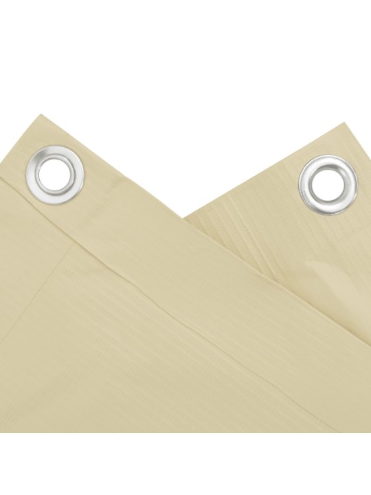 Balkonová zástěna krémová 600 x 120 cm PVC