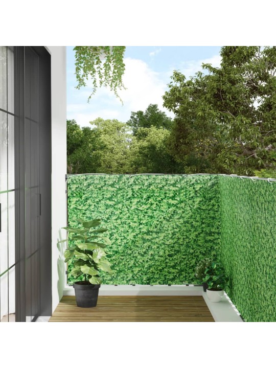 Balkonová zástěna rostlinný vzhled zelená 500 x 120 cm PVC