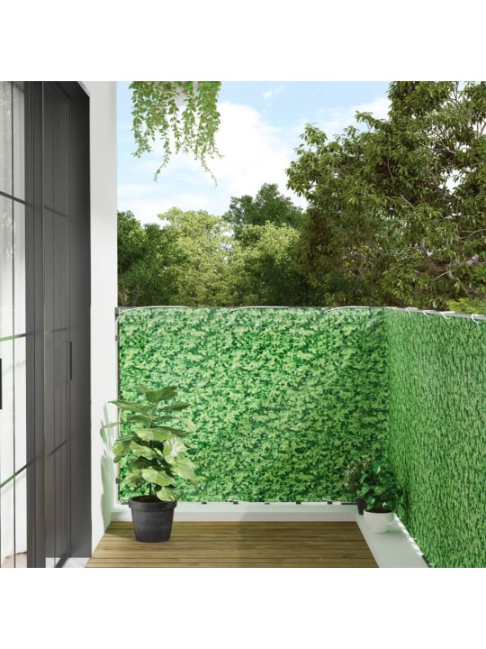 Balkonová zástěna rostlinný vzhled zelená 600 x 120 cm PVC