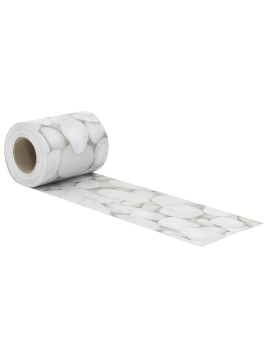 Zahradní zástěna vzhled mramorový štěrk šedá 35 x 0,19 m PVC