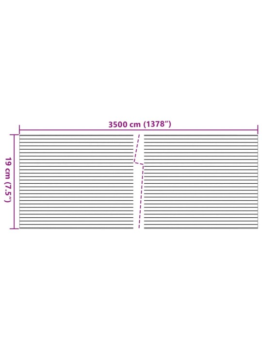 Zahradní zástěna vzhled mramorový štěrk šedá 35 x 0,19 m PVC
