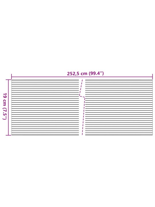 Zahradní zástěny 10 ks zelené 252,5 x 19 cm PVC