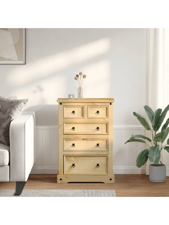 Komoda Corona 80 x 43 x 114 cm masivní borové dřevo