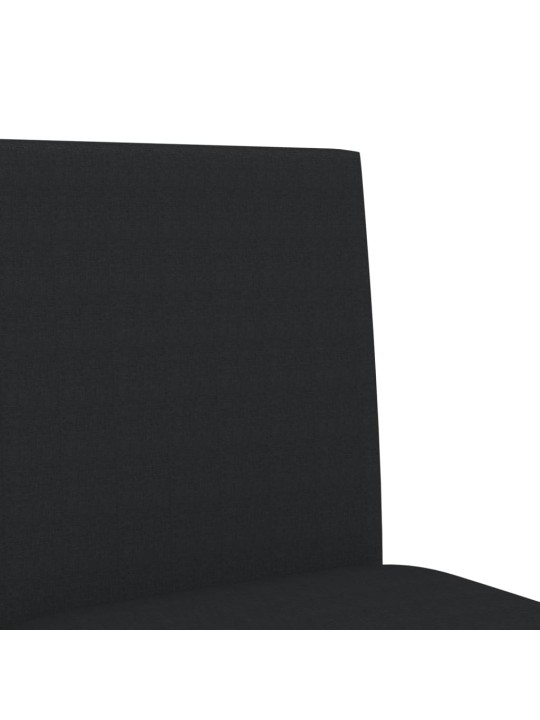 Barové židle 2 ks masivní kaučukové dřevo a textil