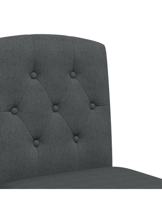 Barové židle 2 ks masivní kaučukové dřevo a textil
