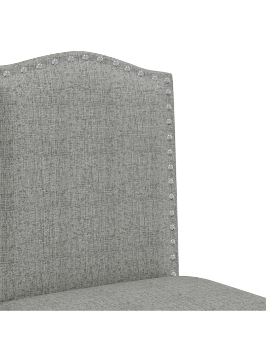 Barové židle 2 ks masivní kaučukové dřevo a textil