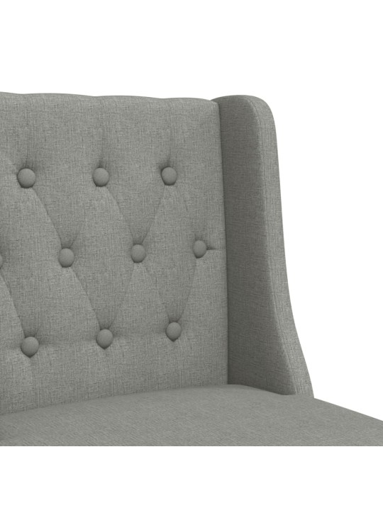 Barové židle 2 ks masivní kaučukové dřevo a textil