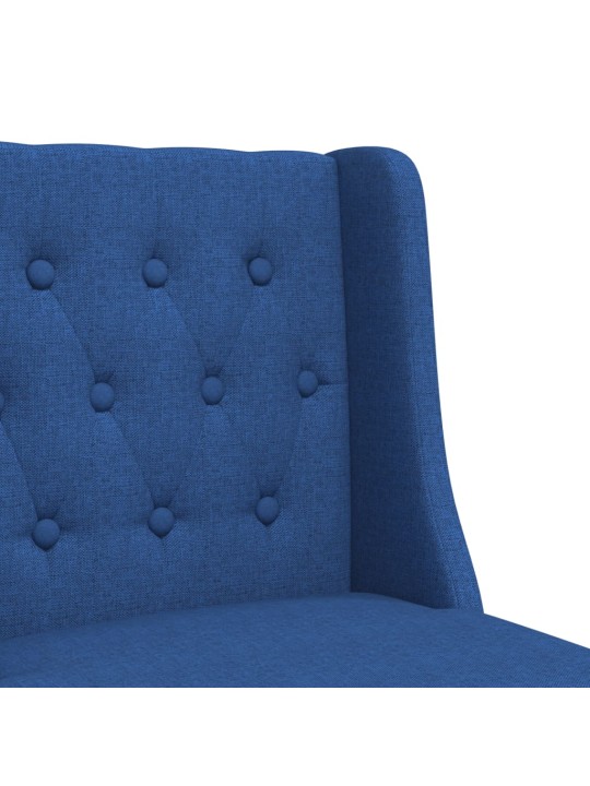 Barové židle 2 ks masivní kaučukové dřevo a textil
