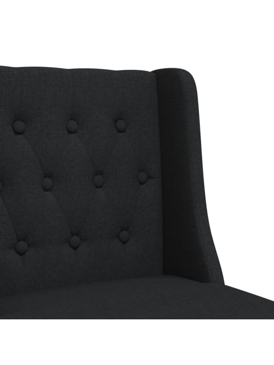 Barové židle 2 ks masivní kaučukové dřevo a textil