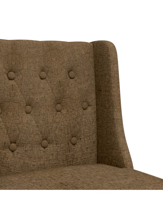 Barové židle 2 ks masivní kaučukové dřevo a textil