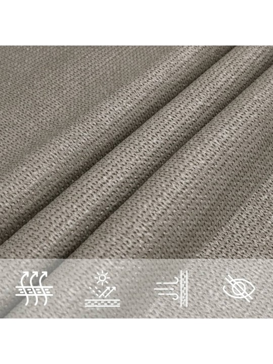 Plachta proti slunci 160 g/m² obdélník světle šedá 2 x 5 m hdpe