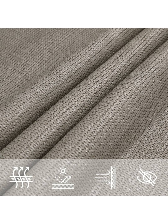 Plachta proti slunci 160 g/m² obdélník světle šedá 2,5x3 m hdpe