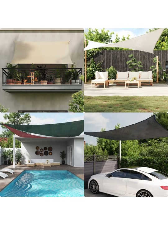 Stínicí plachta 160 g/m² trojúhelník šedá 2,5x2,5x3,5 m hdpe