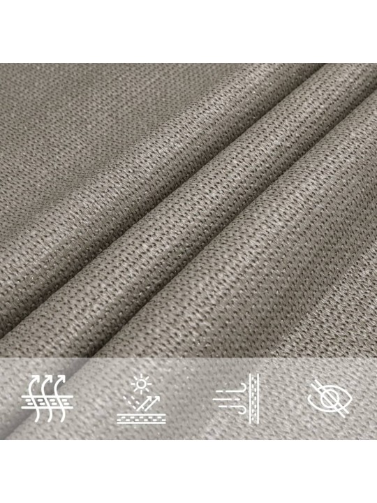 Stínicí plachta 160 g/m² lichoběžník světle šedá 4/5 x 3 m hdpe