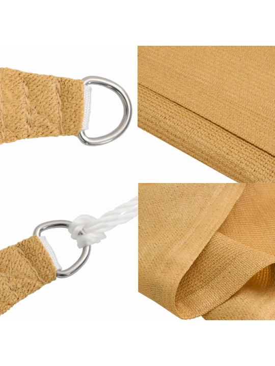 Plachta proti slunci 160 g/m² čtverec písková 4,5 x 4,5 m hdpe