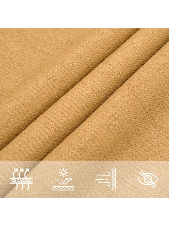 Plachta proti slunci 160 g/m² čtverec písková 4,5 x 4,5 m hdpe