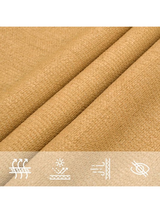 Plachta proti slunci 160 g/m² obdélník písková 5 x 6 m hdpe